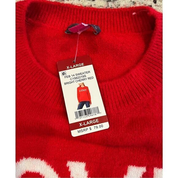 Vince Camuto Women's Valentines Day Sweater - Picture 4 of 5
